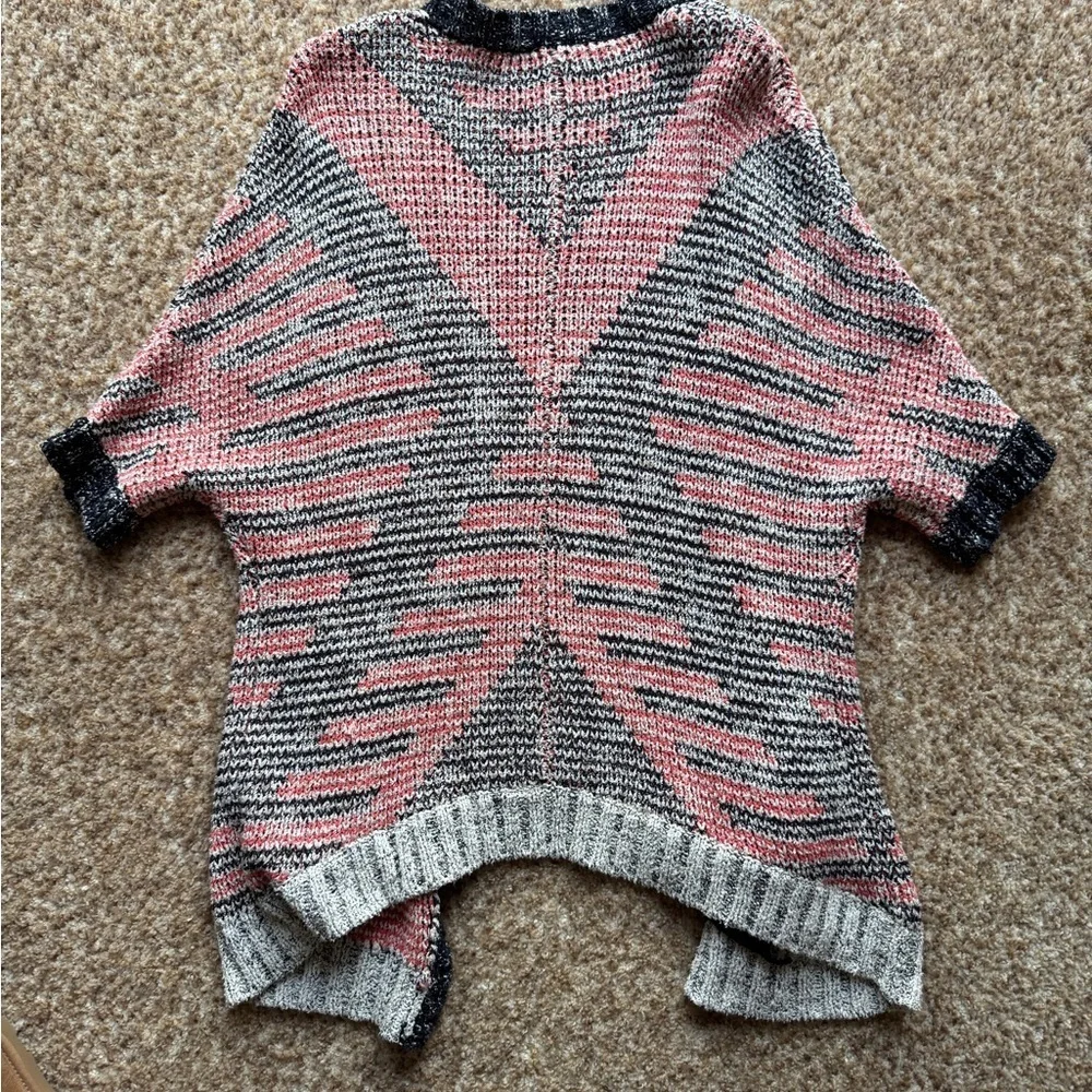 Moth Anthropology Open Front Cardigan 3/4 sleeve with button front size xs - Picture 2 of 3